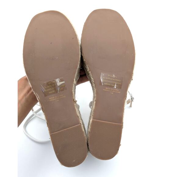 BP. Cohan Espadrille Platform Wedge Sandal Women's White Size US11 EU42 - Picture 7 of 11